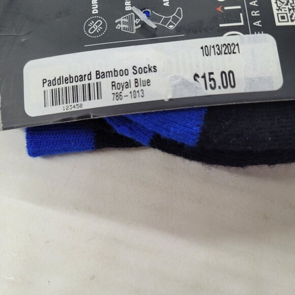 Colisco Sock Stand Up Paddle Board Black Graphic Bamboo OS Hiking New - Picture 4 of 8